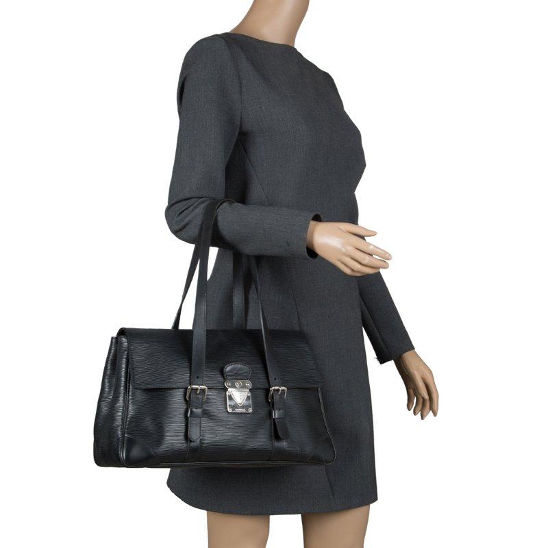 Louis Vuitton Black Epi Leather Segur MM Bag 5
