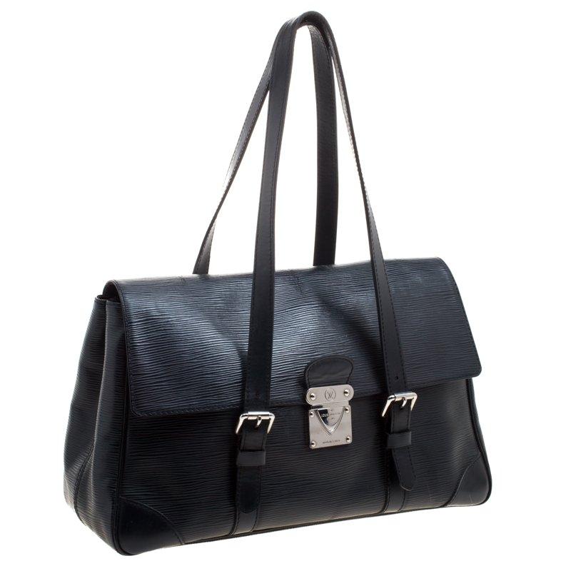 Louis Vuitton Black Epi Leather Segur MM Bag 8