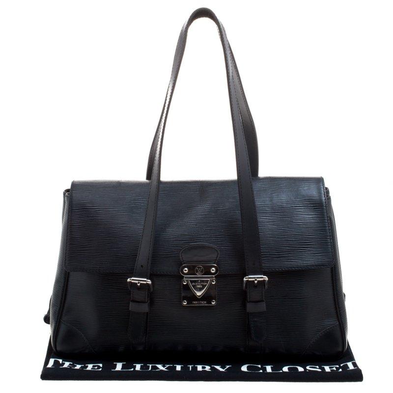 Louis Vuitton Black Epi Leather Segur MM Bag 10