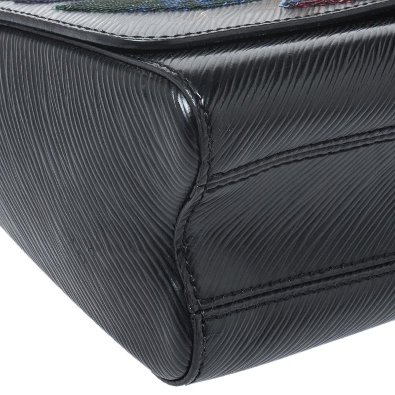 Louis Vuitton Black Epi Leather Sequin Bird Twist MM Bag 6