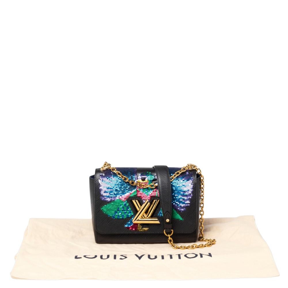 Louis Vuitton Black Epi Leather Sequin Bird Twist MM Bag 9