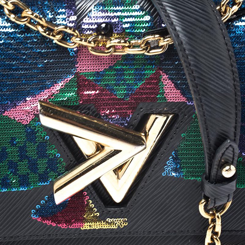 Louis Vuitton Black Epi Leather Sequin Bird Twist MM Bag 1