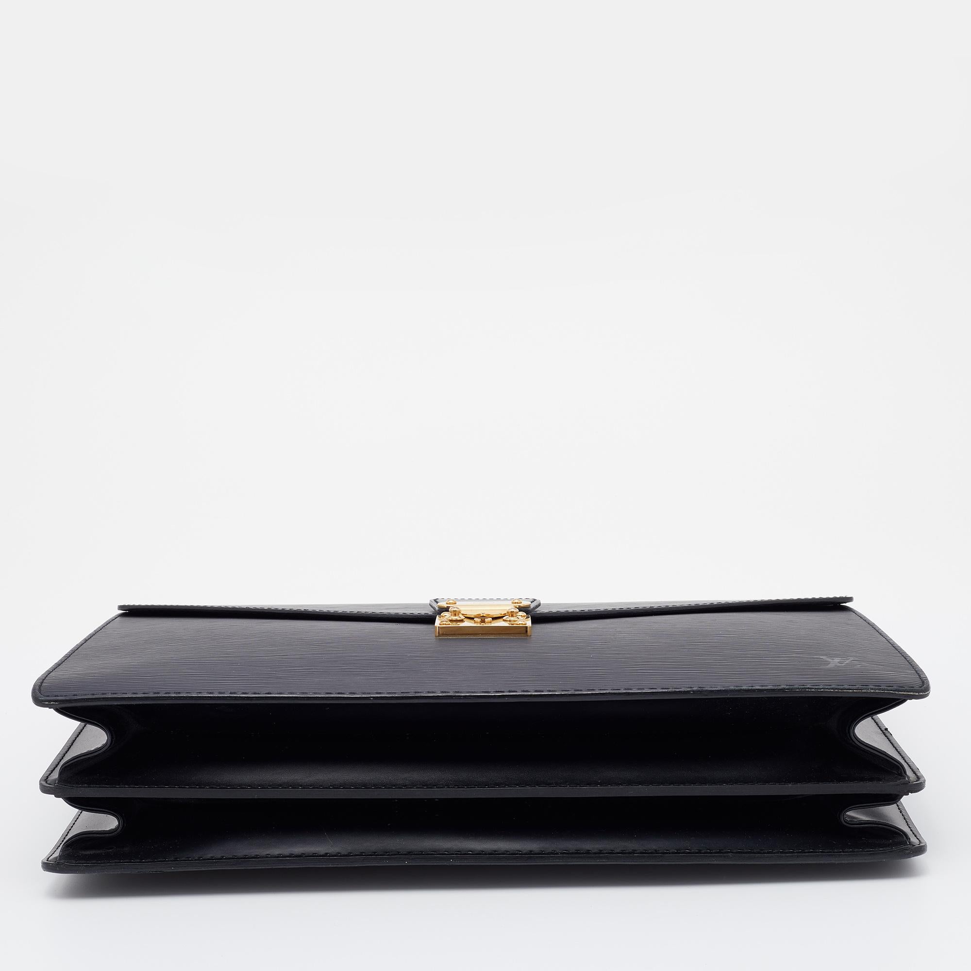 Louis Vuitton Black Epi Leather Serviette Conseiller Business Briefcase 1