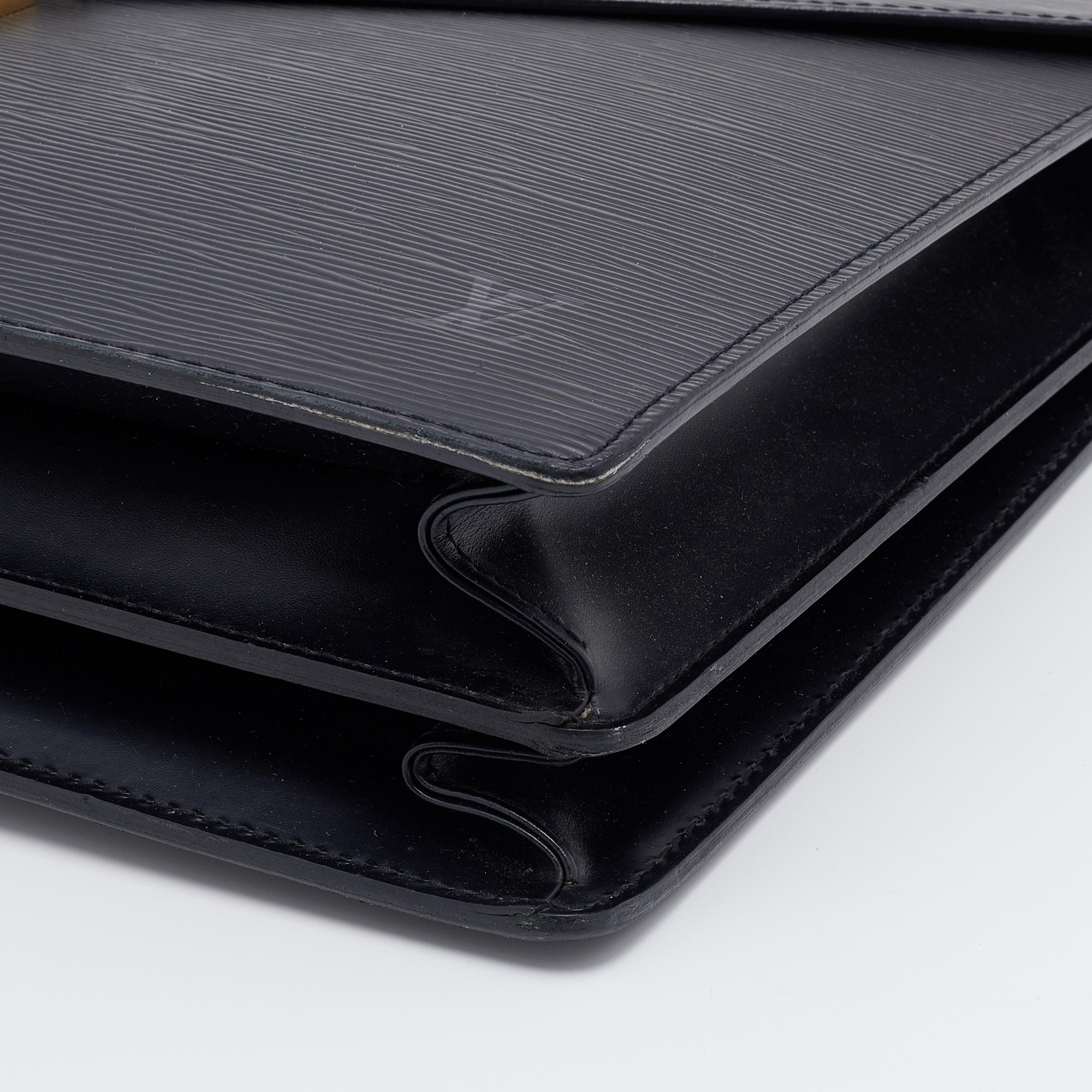 Louis Vuitton Black Epi Leather Serviette Conseiller Business Briefcase 2