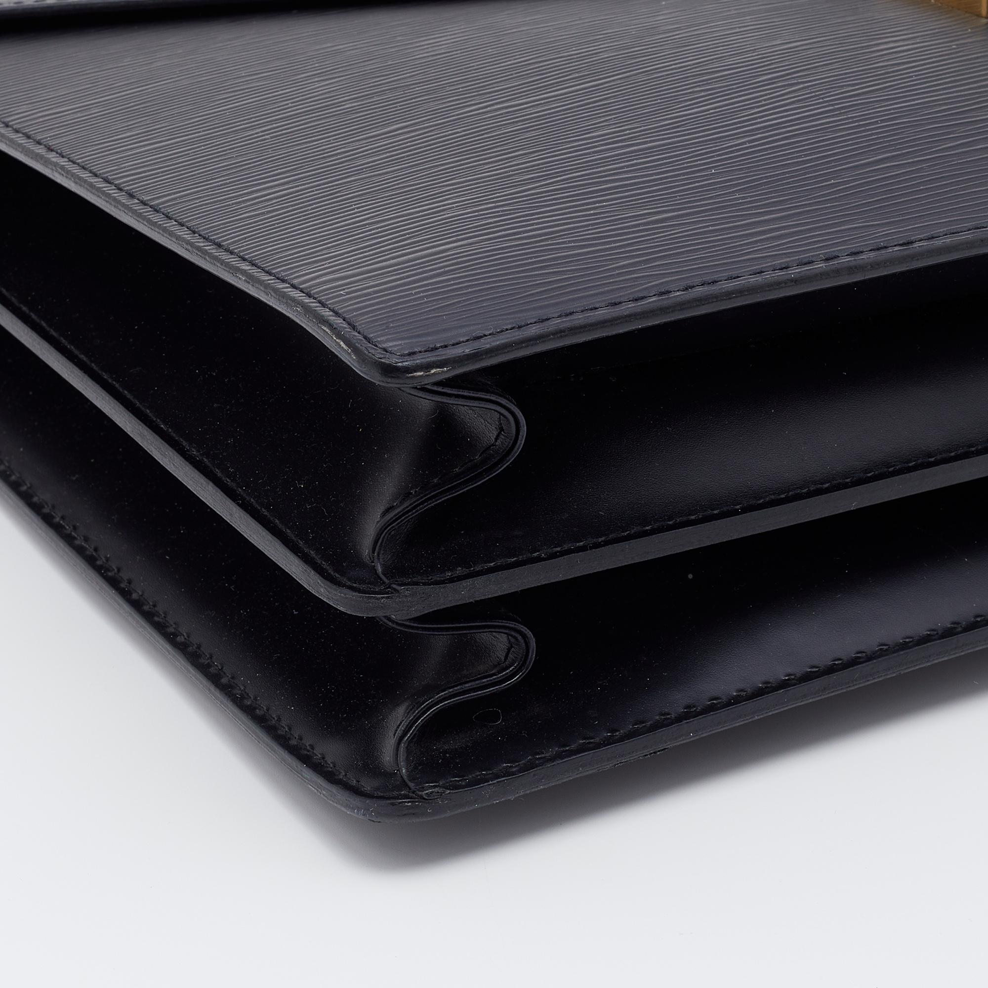 Louis Vuitton Black Epi Leather Serviette Conseiller Business Briefcase 3