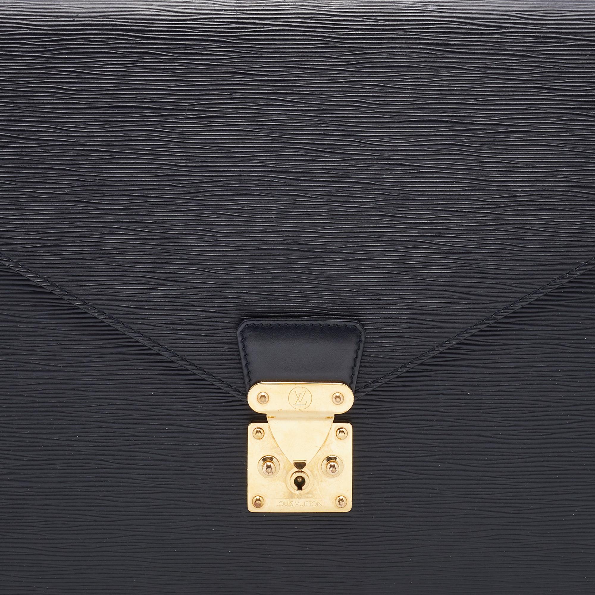Louis Vuitton Black Epi Leather Serviette Conseiller Business Briefcase 4