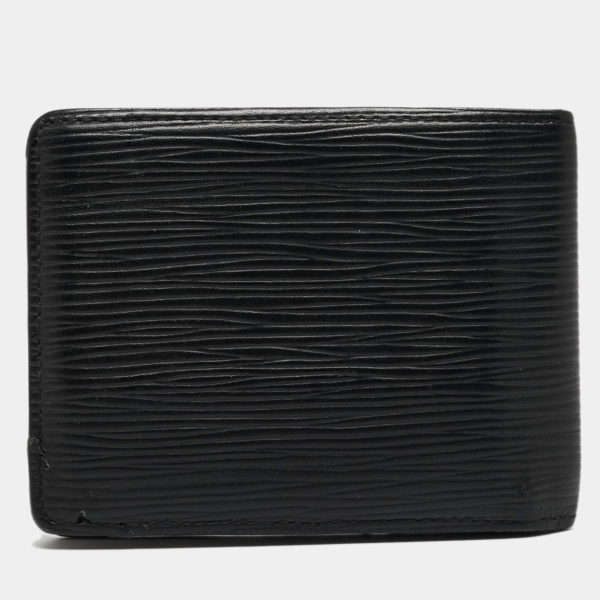 Men's Louis Vuitton Black Epi Leather Slender Wallet