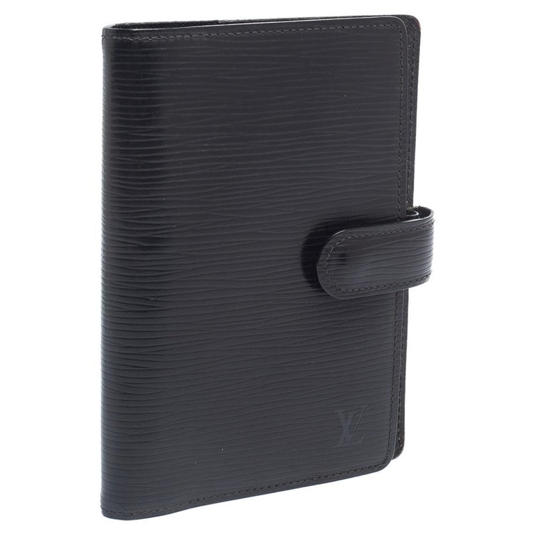 Louis Vuitton Black Epi Leather Medium Ring Agenda Cover Louis Vuitton