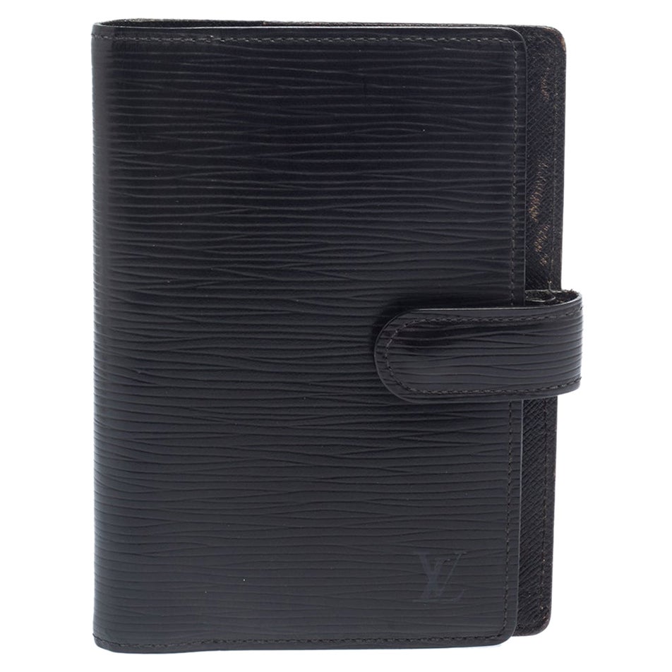 Small Ring Agenda Cover - Luxury Epi Leather Black