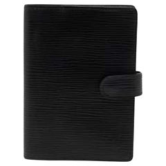Louis Vuitton Black Epi Leather Small Ring Agenda Cover