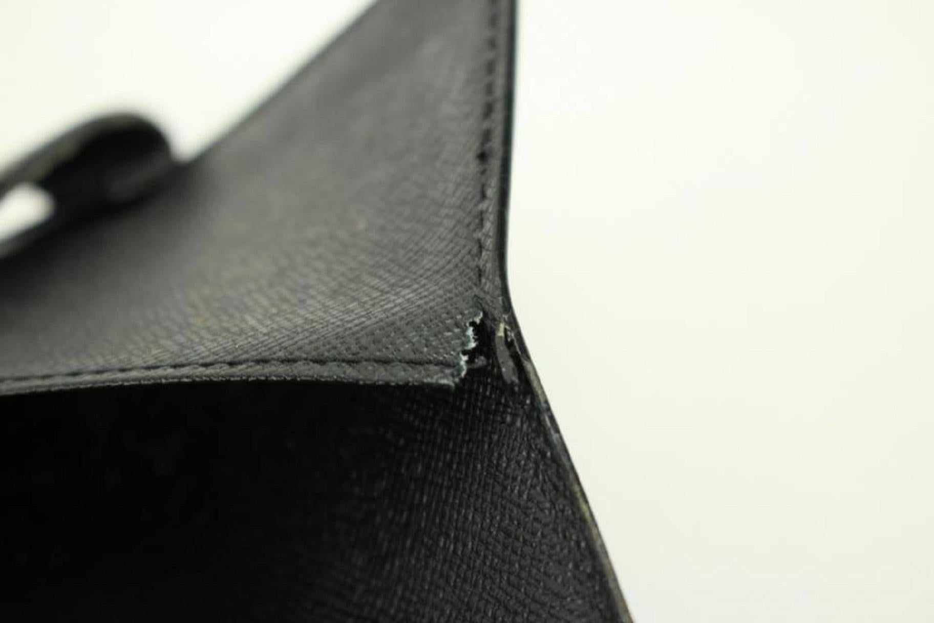 Louis Vuitton Black Epi Leather Small Ring Agenda PM Notebook Cover 86038 For Sale 1