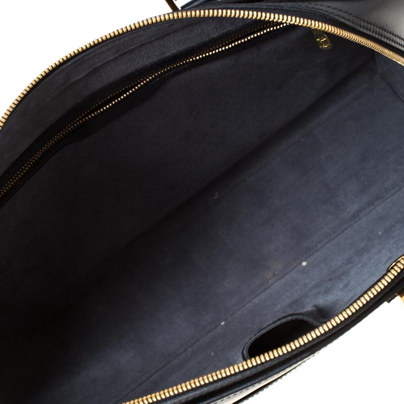 Louis Vuitton Black Epi Leather Sorbonne Briefcase In Good Condition In Dubai, Al Qouz 2