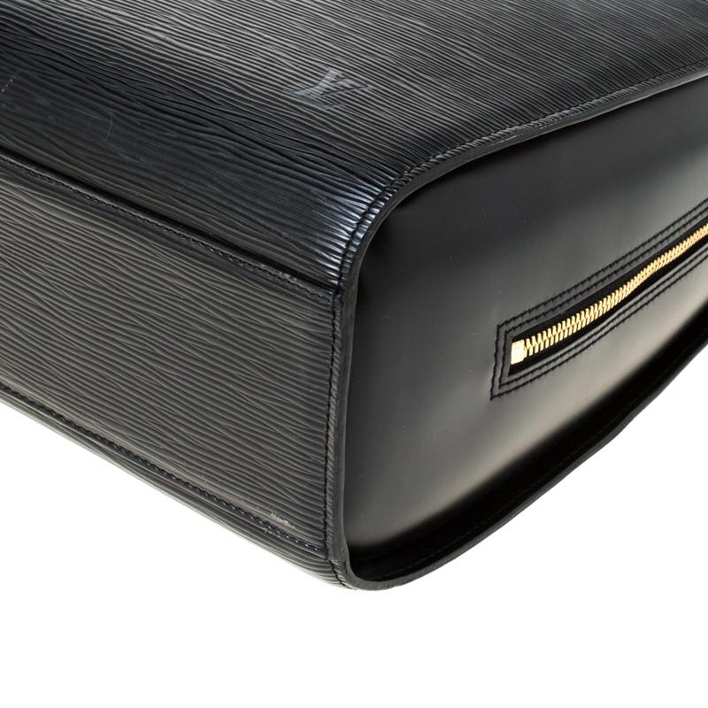 Women's Louis Vuitton Black Epi Leather Sorbonne Briefcase