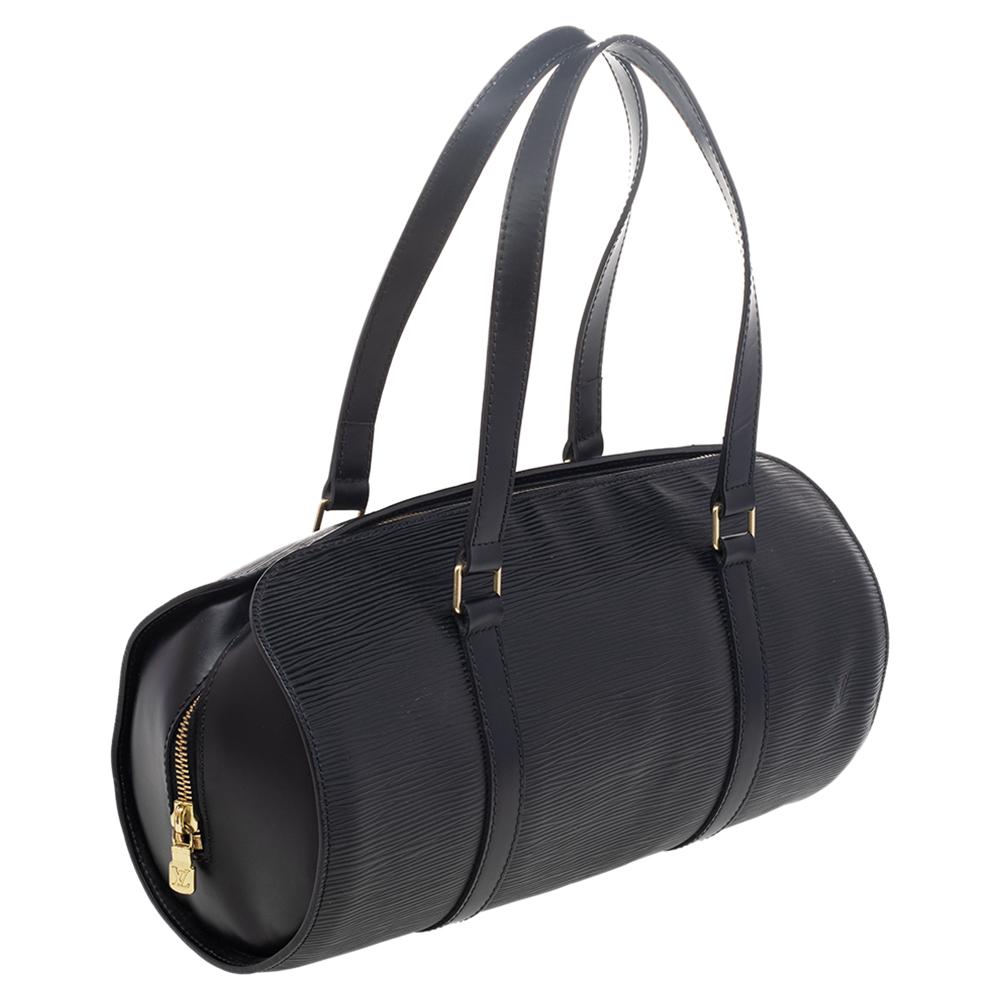Women's Louis Vuitton Black Epi Leather Soufflot Bag
