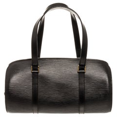 Louis Vuitton Schwarz Epi Leder Soufflot Umhängetasche