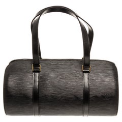 Louis Vuitton Schwarz Epi Leder Soufflot Umhngetasche