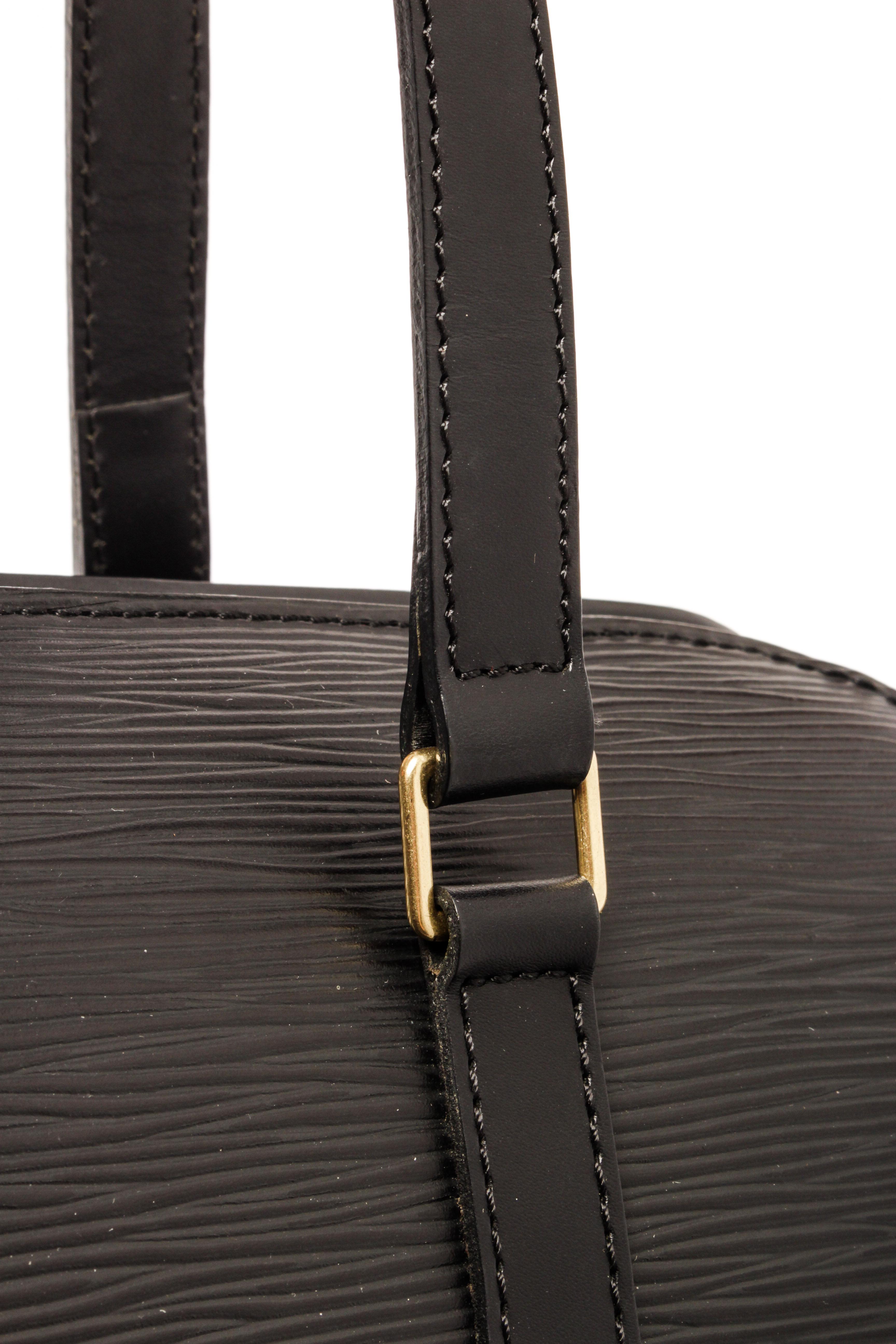 Louis Vuitton Black Epi Leather Soufflot Tote Bag 1