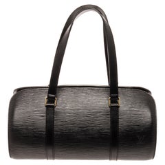 Louis Vuitton Black Epi Leather Soufflot Tote Bag Louis Vuitton Black Epi Leather Soufflot Tote Bag