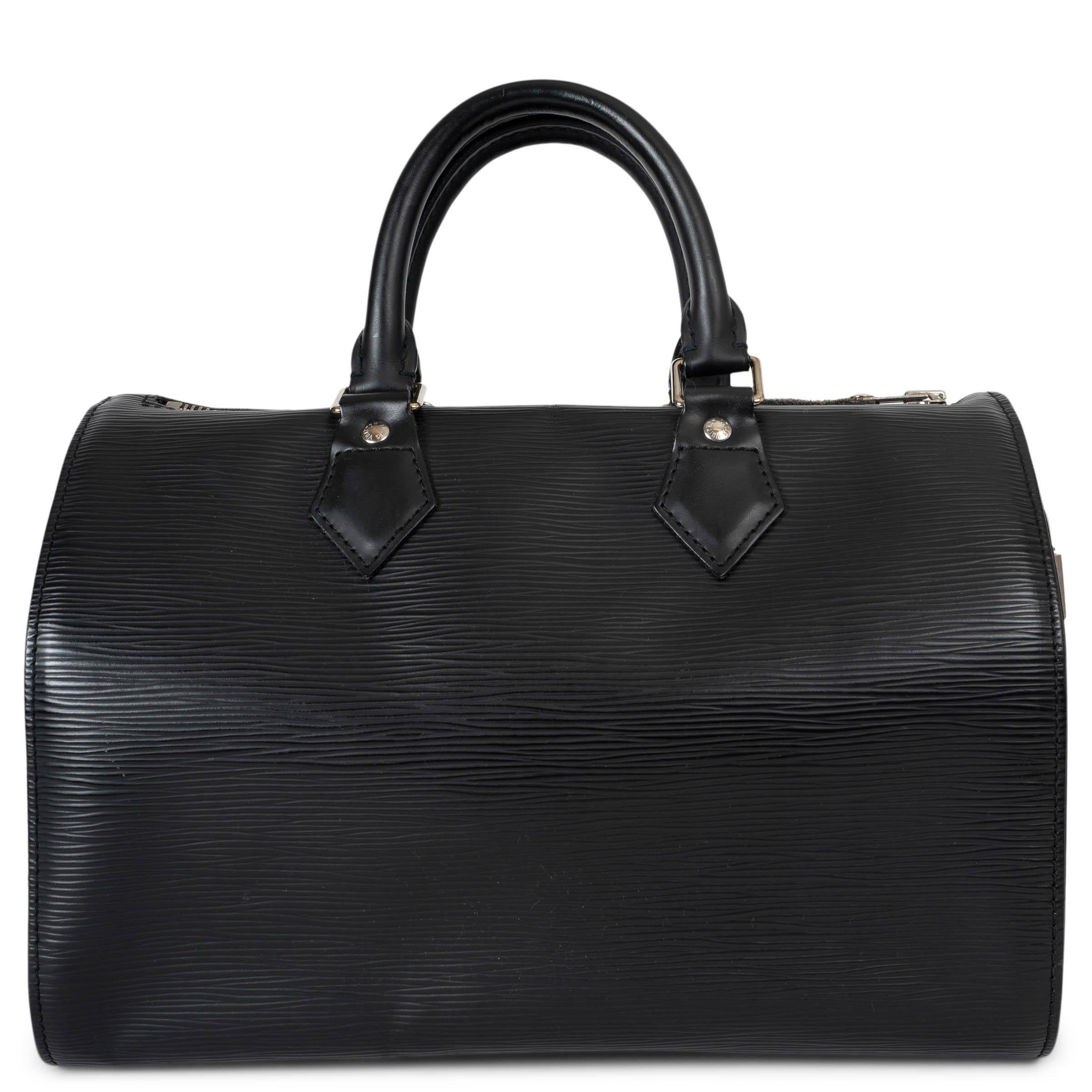 Black LOUIS VUITTON black Epi leather SPEEDY 30 Bag For Sale