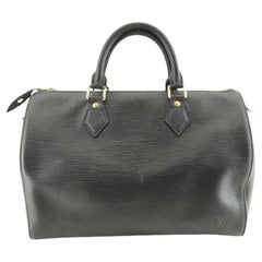 Louis Vuitton Black Epi Leather Speedy 30 cm Handbag