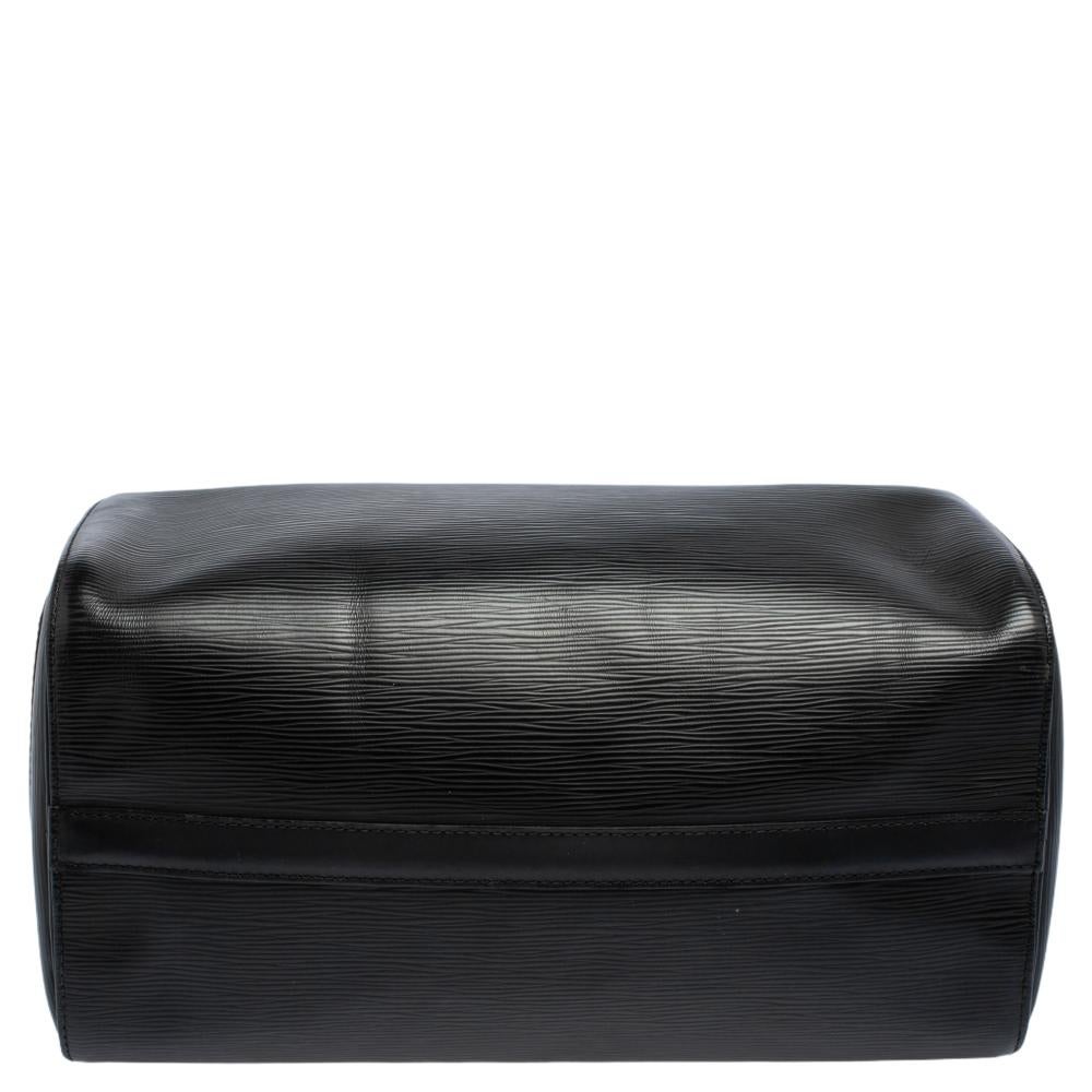 Louis Vuitton Black Epi Leather Speedy 35 Bag 8