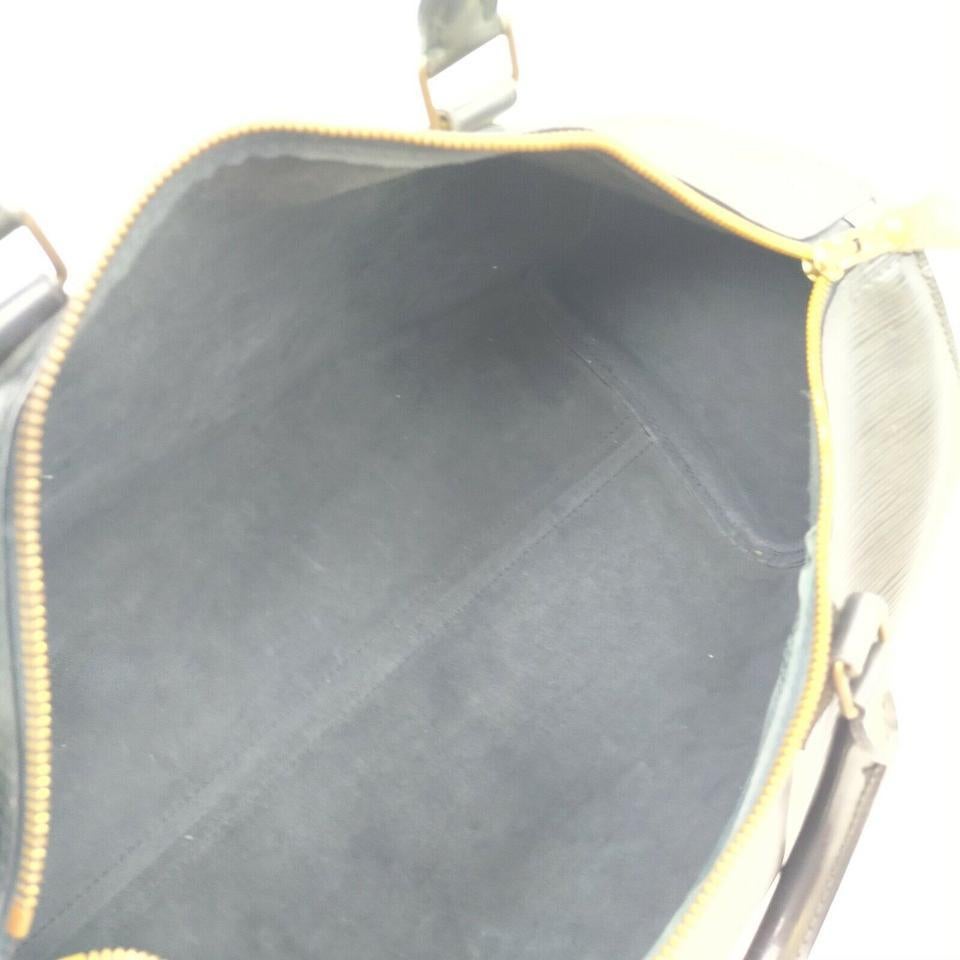 Louis Vuitton Black Epi Leather Speedy 35 Boston GM Bag  862239  In Good Condition In Dix hills, NY