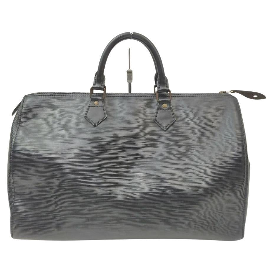 Louis Vuitton Black Epi Leather Speedy 35 Boston GM Bag  862239 