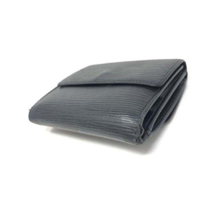 Louis Vuitton Black Epi Leather Square Wallet For Sale 6