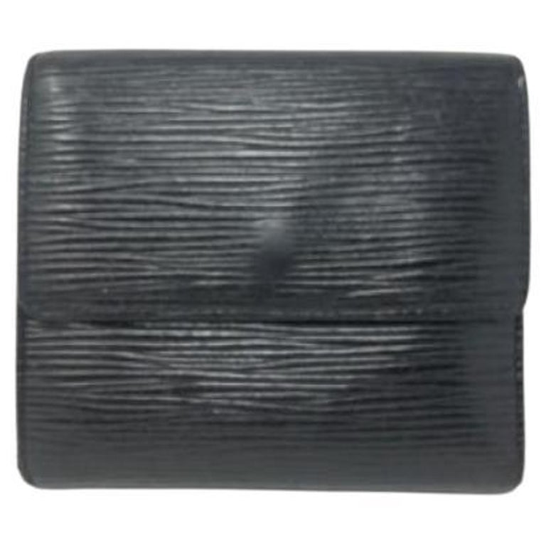 Louis Vuitton Black Epi Leather Square Wallet For Sale