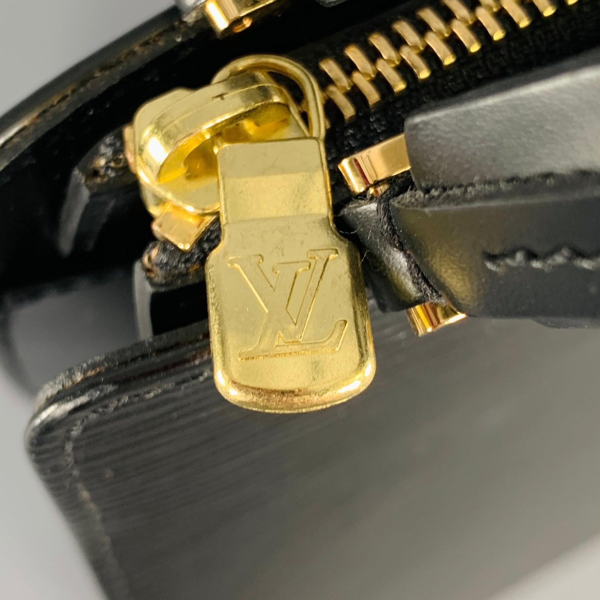 LOUIS VUITTON Black Epi Leather Top Handles Handbag 2