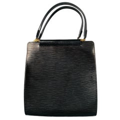 LOUIS VUITTON Black Epi Leather Top Handles Handbag
