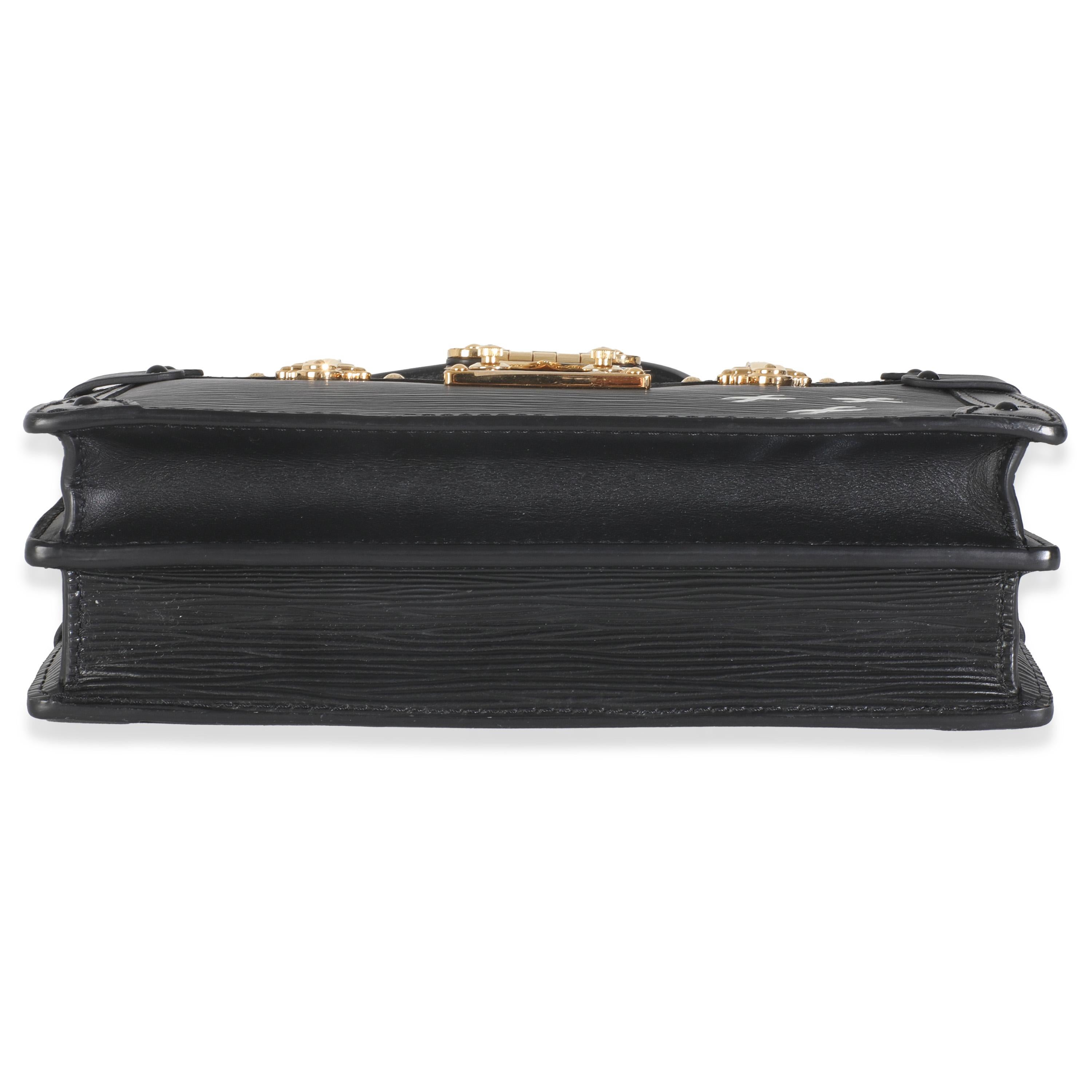Louis Vuitton Schwarzes Epi Leder Trunk Clutch im Angebot 2
