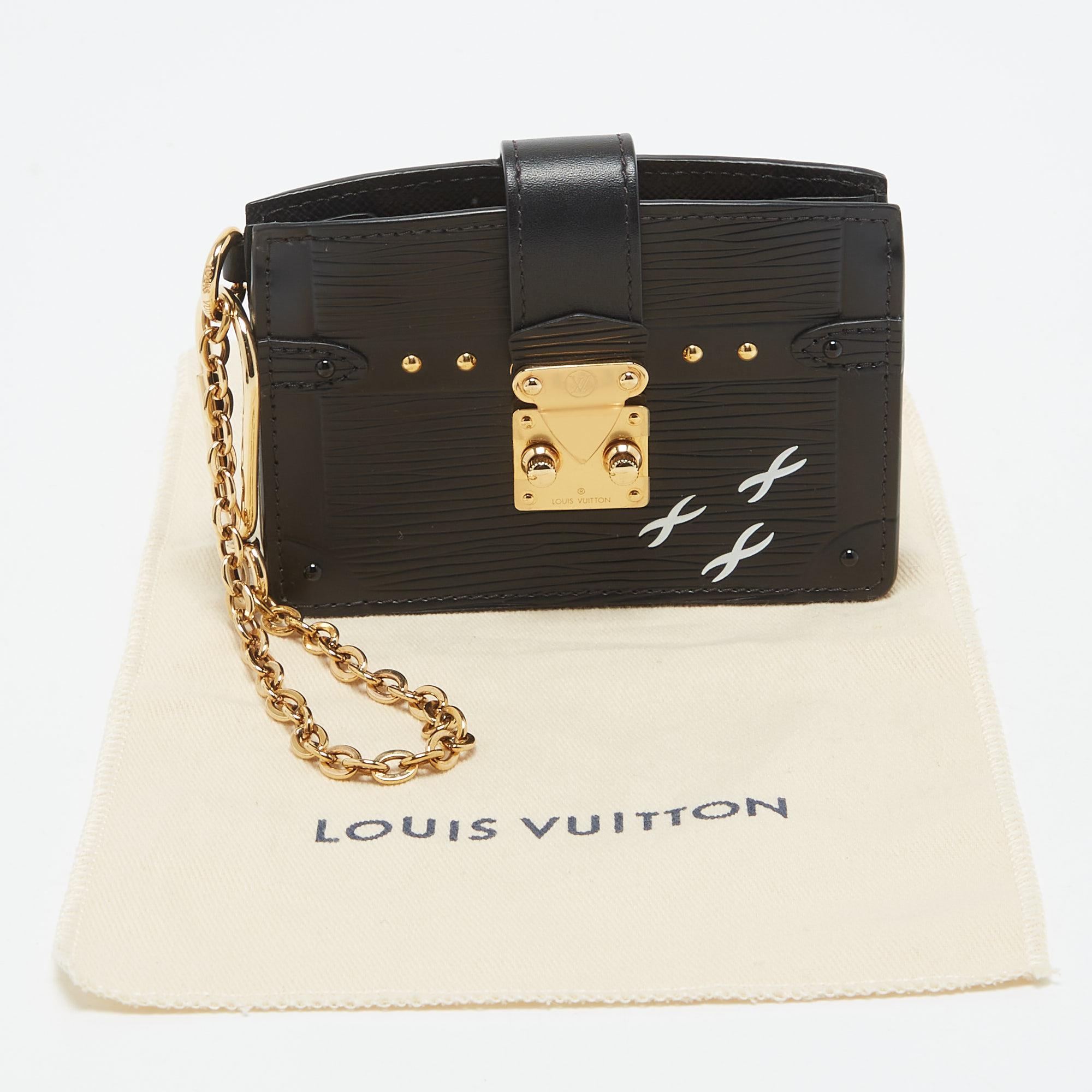 Louis Vuitton Black Epi Leather Trunk Multicartes Wallet 5
