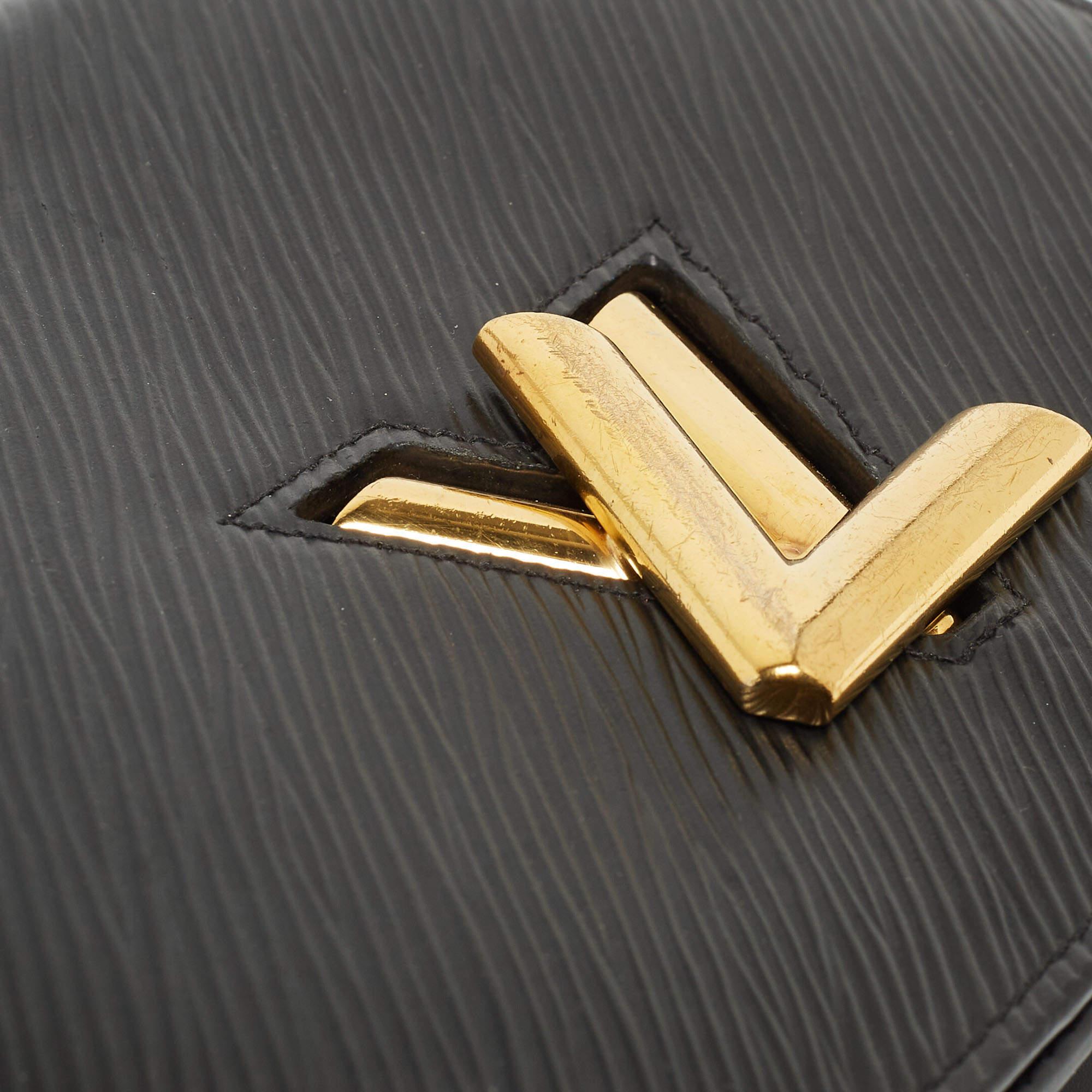 Louis Vuitton Black Epi Leather Twist Belt Wallet 9