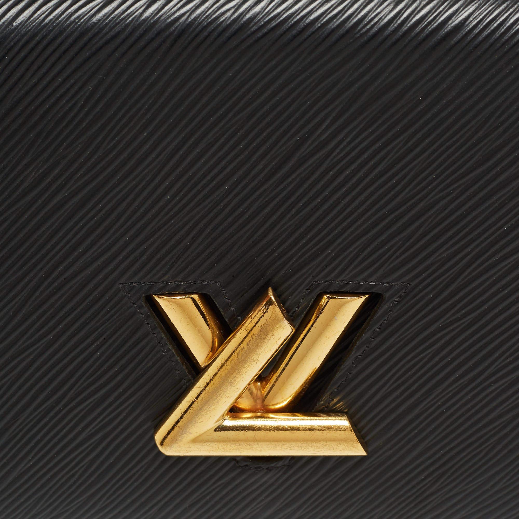 Louis Vuitton Black Epi Leather Twist Belt Wallet 10