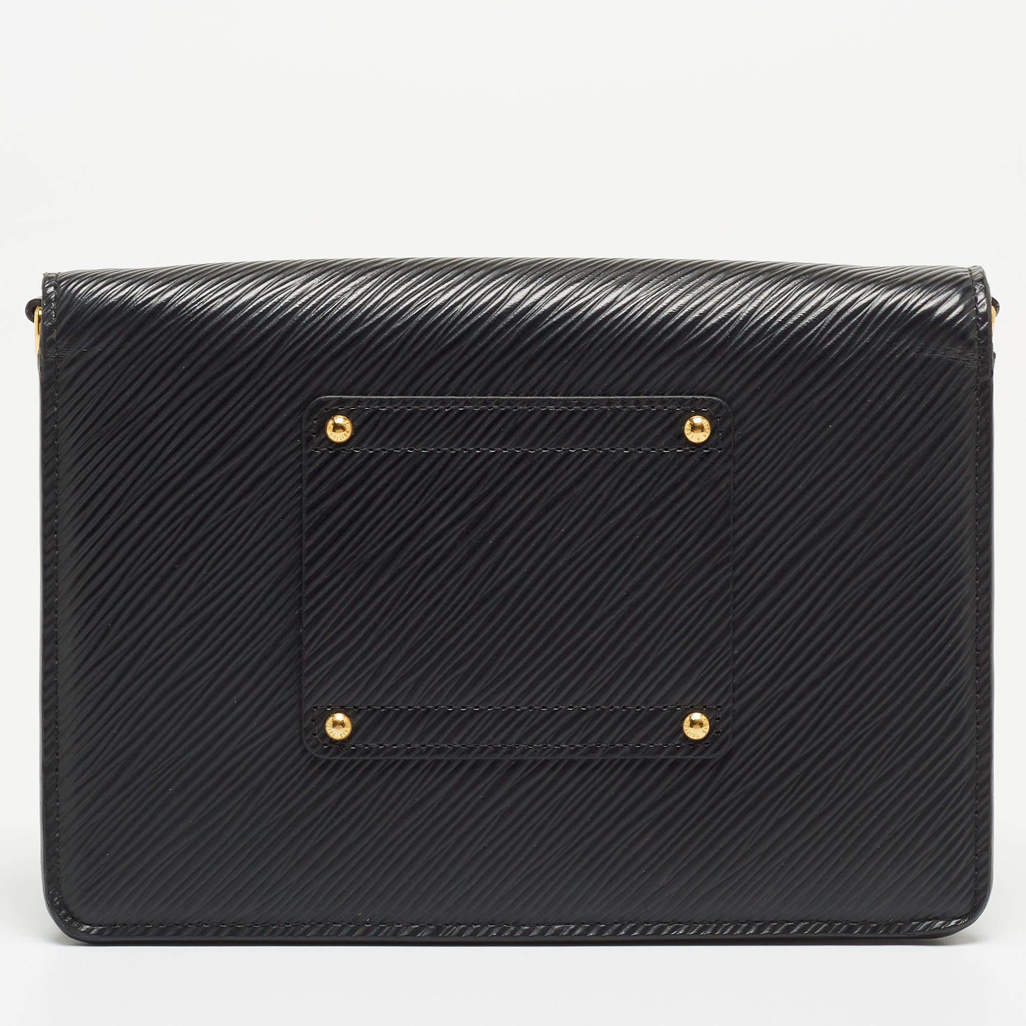 Women's Louis Vuitton Black Epi Leather Twist Belt Wallet