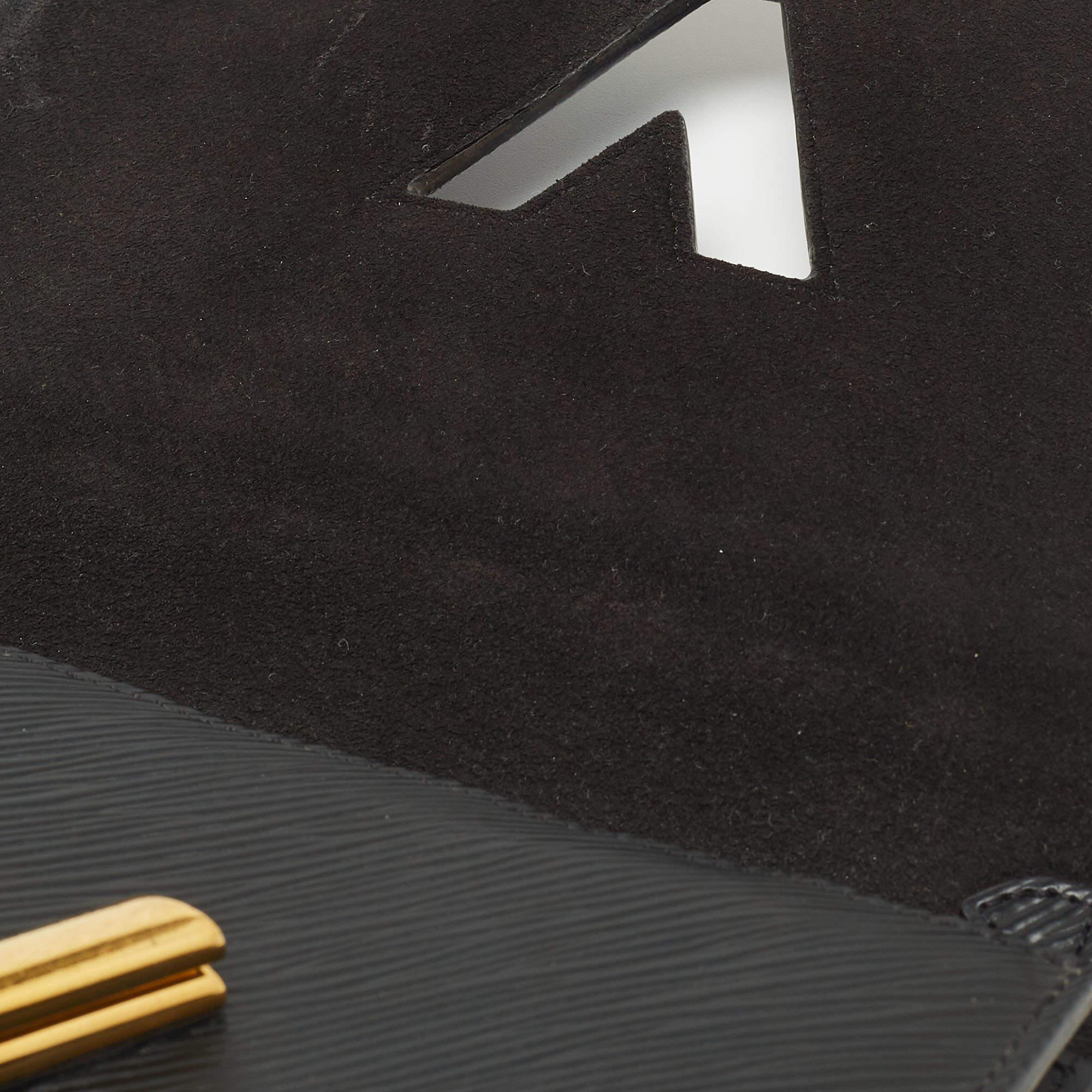Louis Vuitton Black Epi Leather Twist Belt Wallet 2