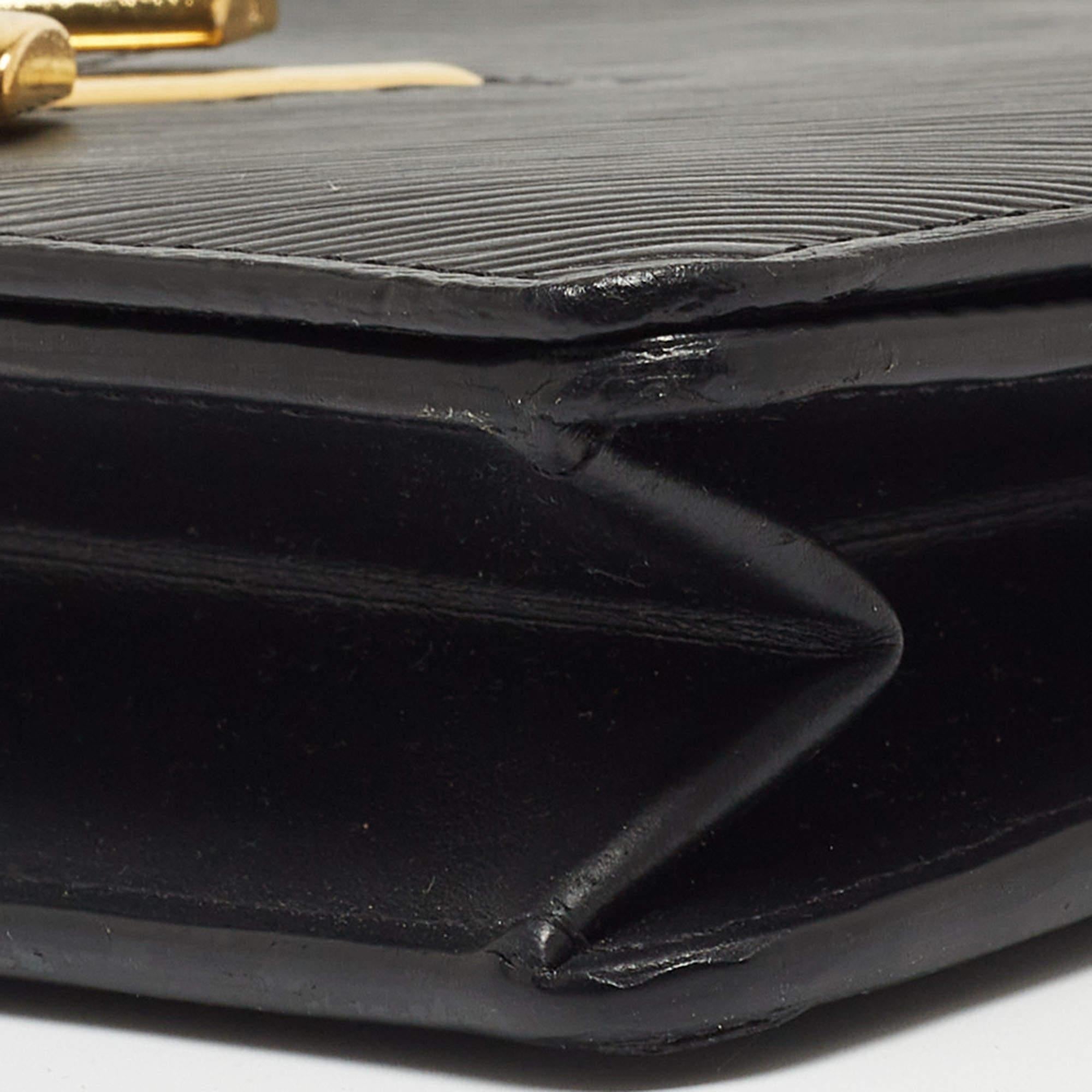 Louis Vuitton Black Epi Leather Twist Belt Wallet 3