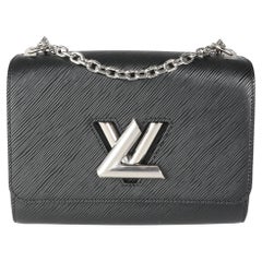 Schwarze Epi-Leder-Twist-Kette von Vuitton MM