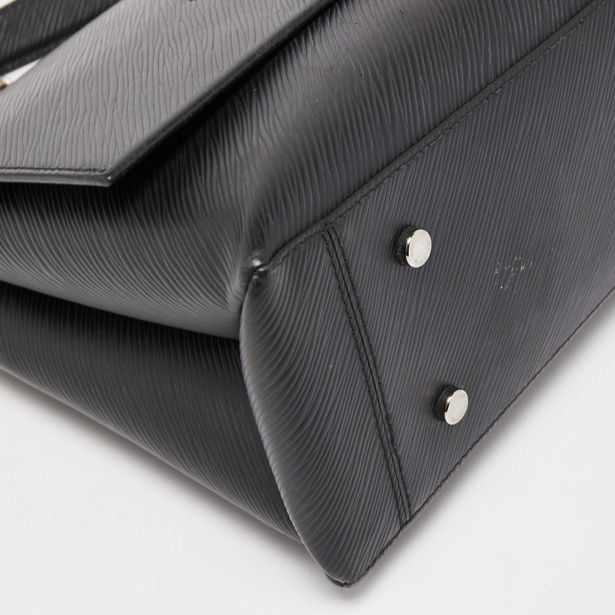 Women's Louis Vuitton Black Epi Leather Twist Foldable Shoulder Bag