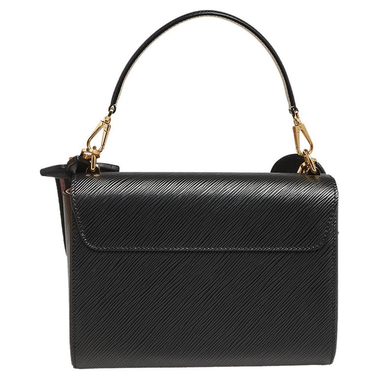 Louis Vuitton Black Epi Leather/Matte Black LV Twist MM Crossbody  Bag》pedido a ser enviado 》 cartera de cuero, cadena de metal negra con…