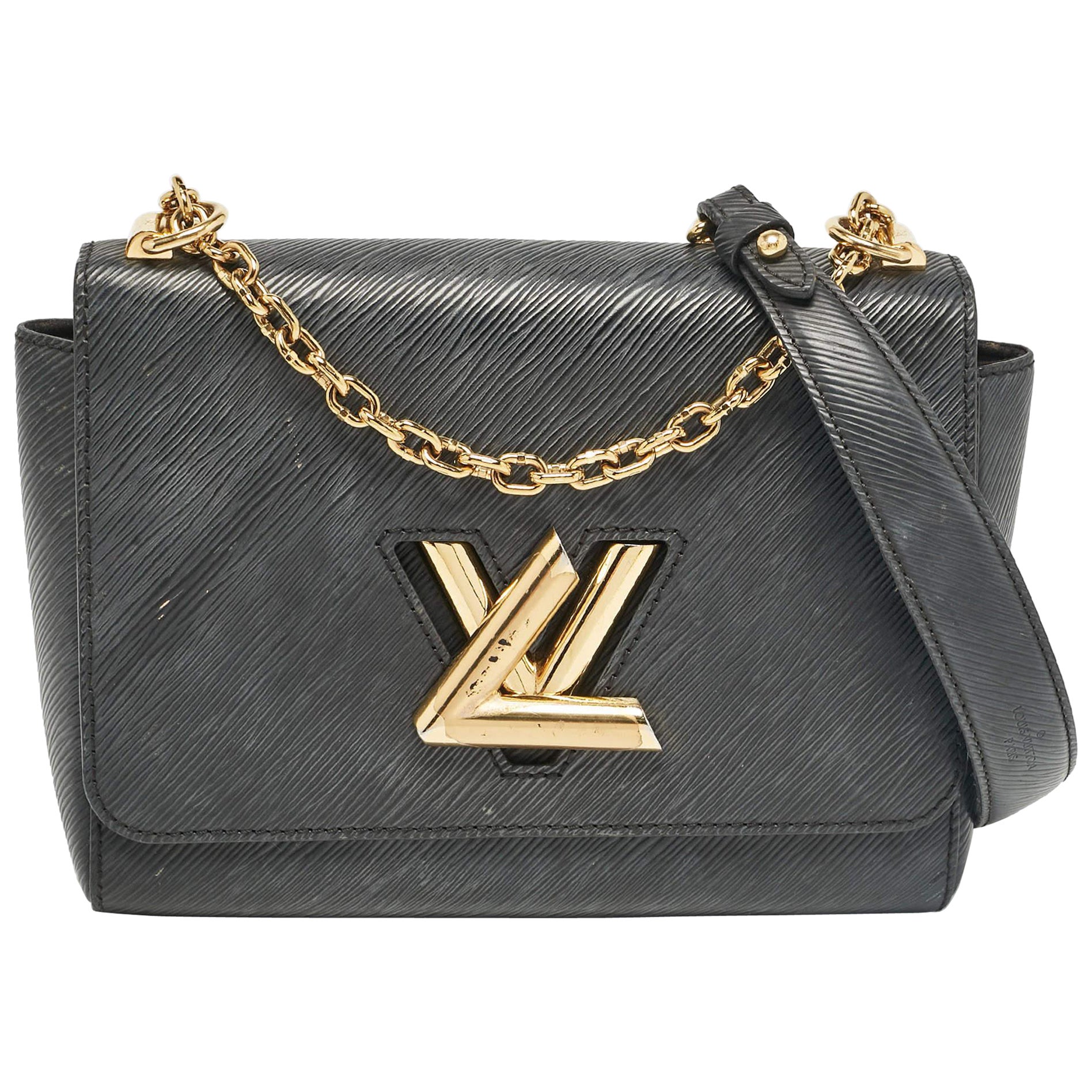 Louis Vuitton Black Epi Leather Twist MM Bag