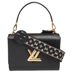 Louis Vuitton Twist MM, Limited Edition Chevron, Pink/White/Black/Monogram,  Preowned in Box WA001