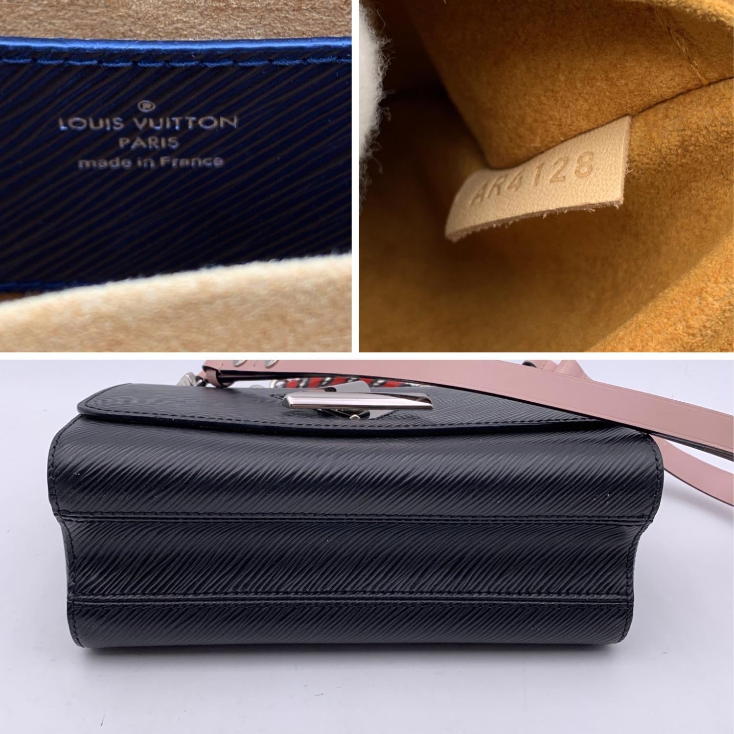 Louis Vuitton Black Epi Leather Twist MM Shoulder Bag Braided Handle 1