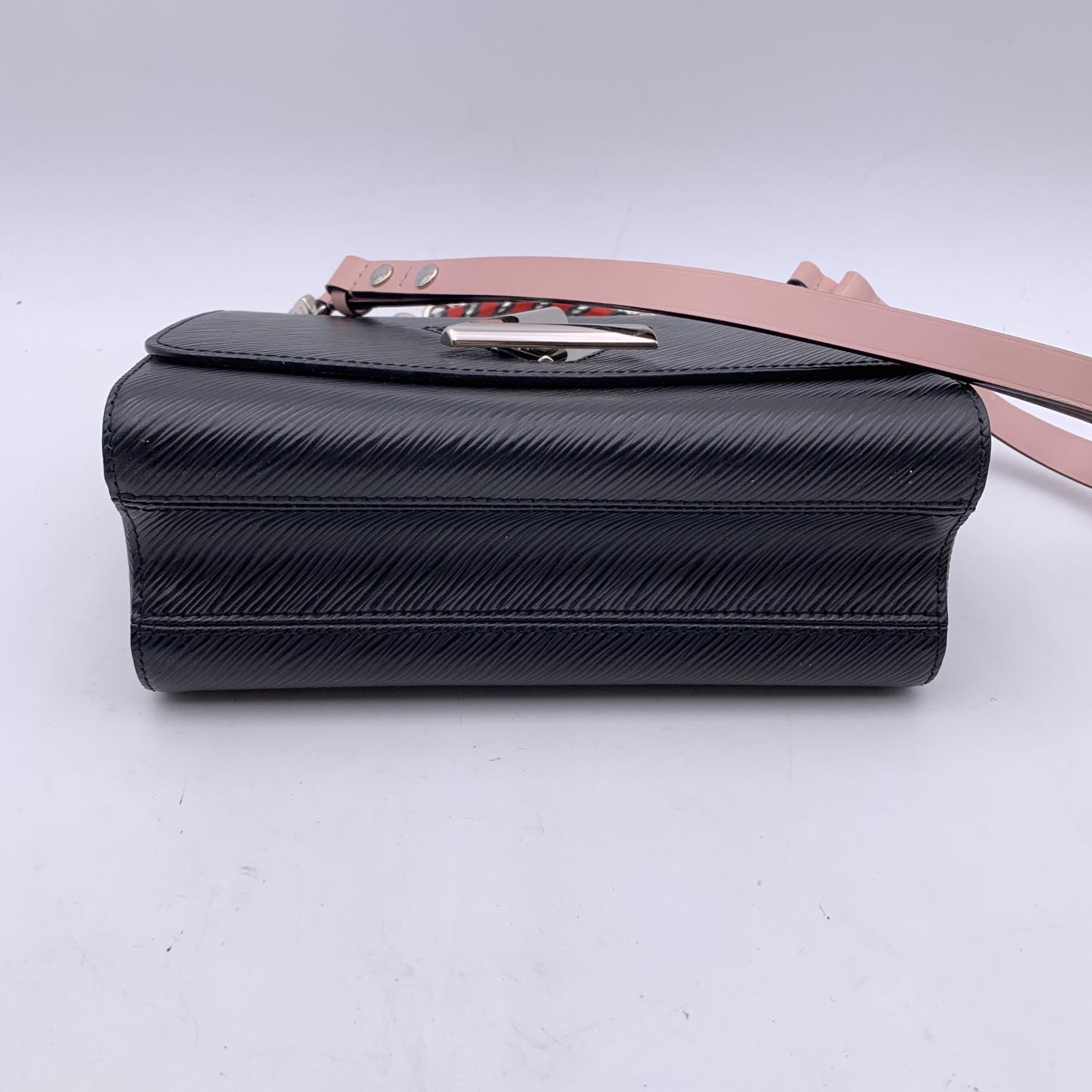 Louis Vuitton Black Epi Leather Twist MM Shoulder Bag Braided Handle 4