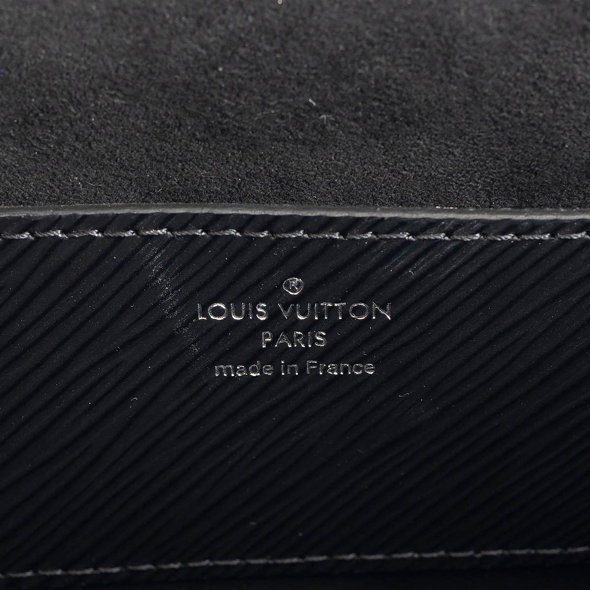 LOUIS VUITTON black Epi leather TWIST MM Shoulder Bag 4