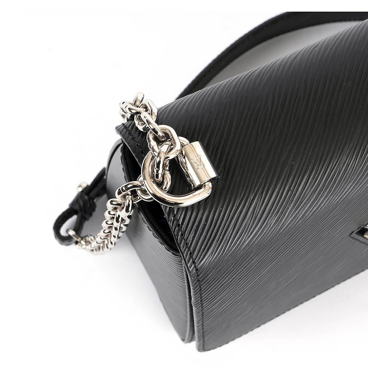 LOUIS VUITTON black Epi leather TWIST MM Shoulder Bag 1