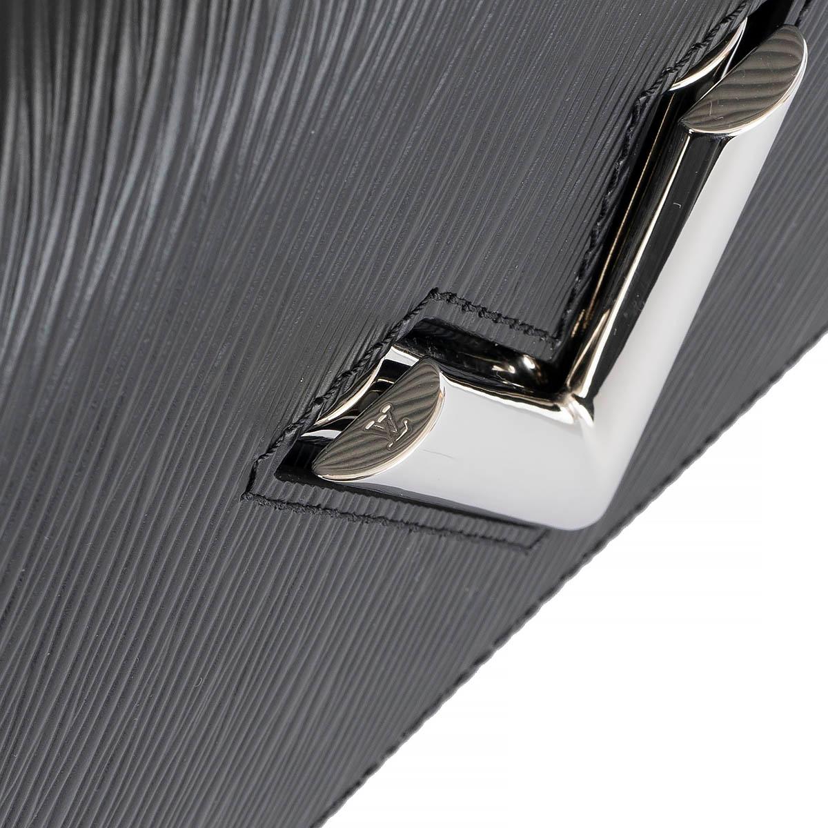 LOUIS VUITTON black Epi leather TWIST MM Shoulder Bag For Sale 3