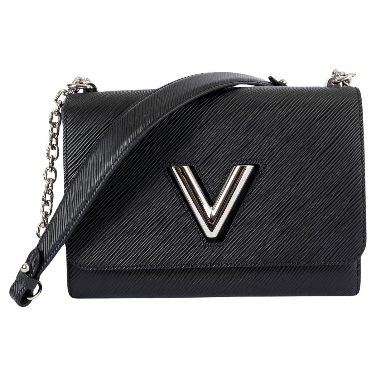LOUIS VUITTON black Epi leather TWIST MM Shoulder Bag For Sale