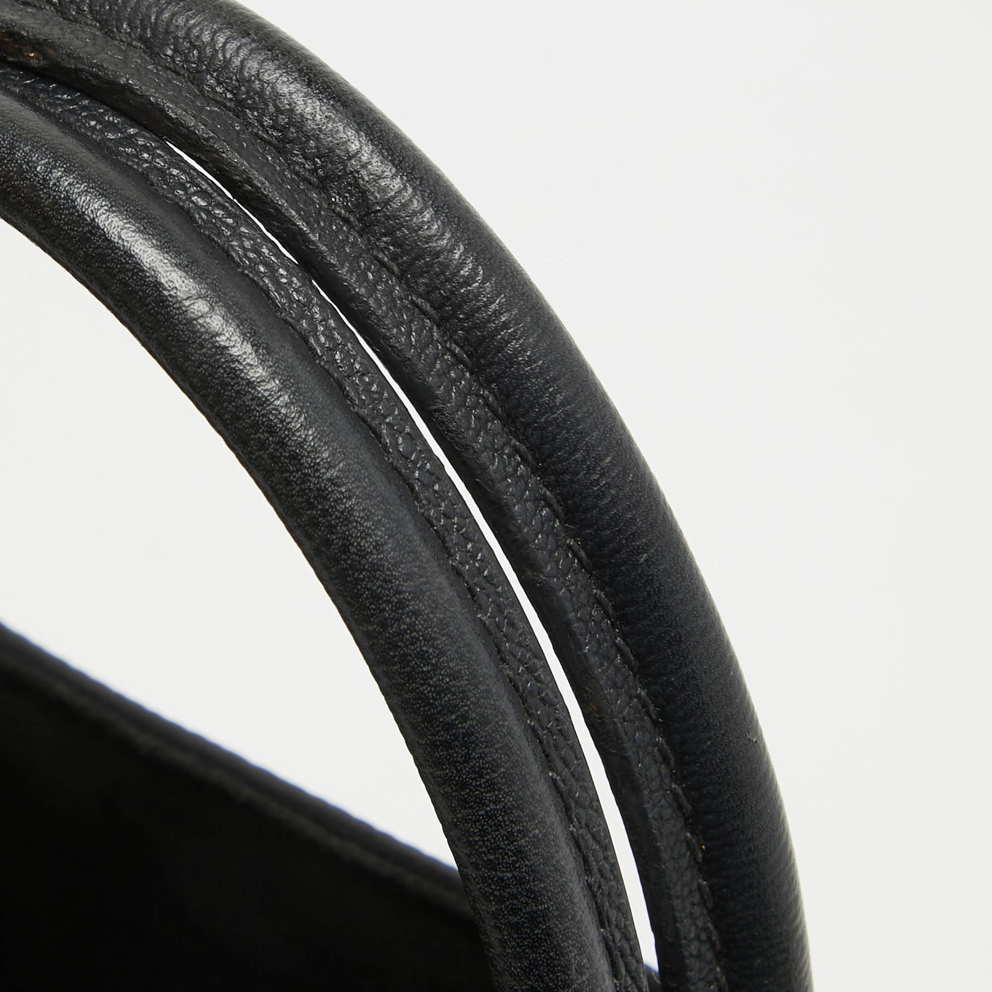 Louis Vuitton Black Epi Leather Twist Tote Bag 9